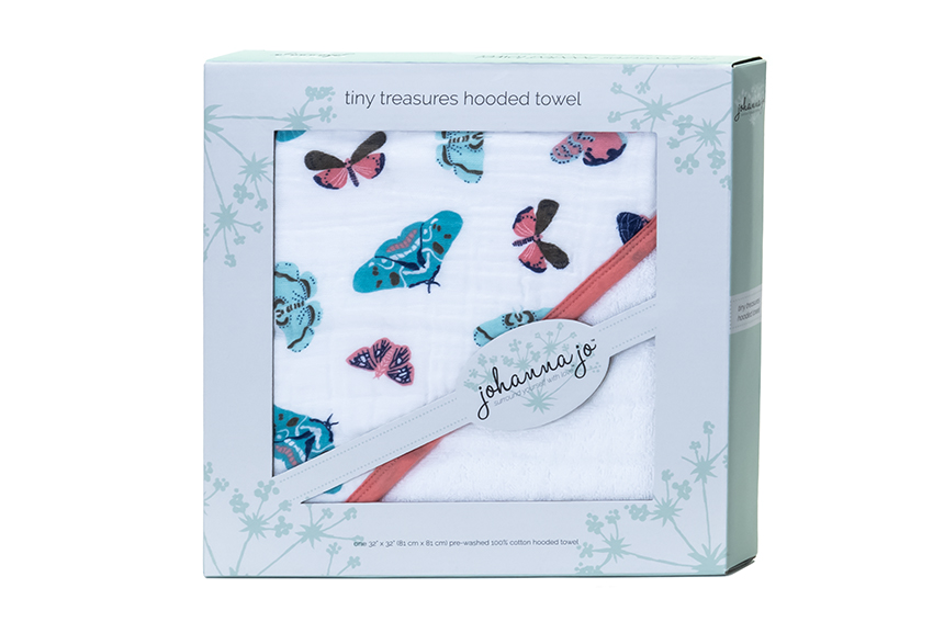 Tiny Treasures Hooded Towel Mariposa